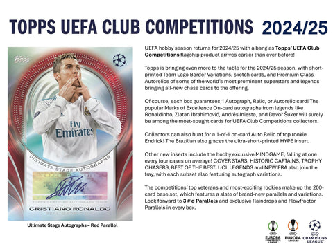 2024/25 Topps UEFA Club Competitions Soccer Hobby