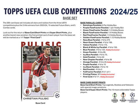 2024/25 Topps UEFA Club Competitions Soccer Hobby