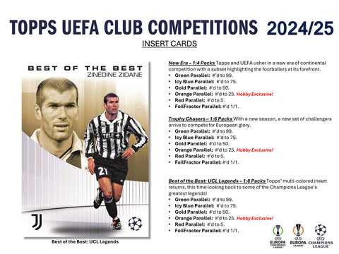 2024/25 Topps UEFA Club Competitions Soccer Hobby