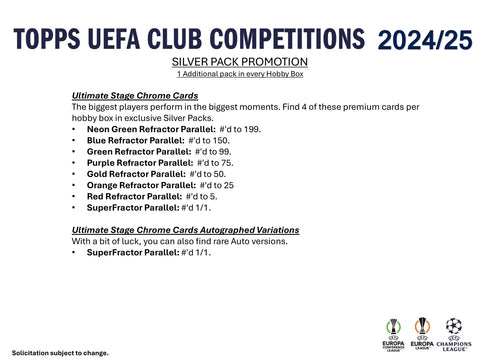 2024/25 Topps UEFA Club Competitions Soccer Hobby