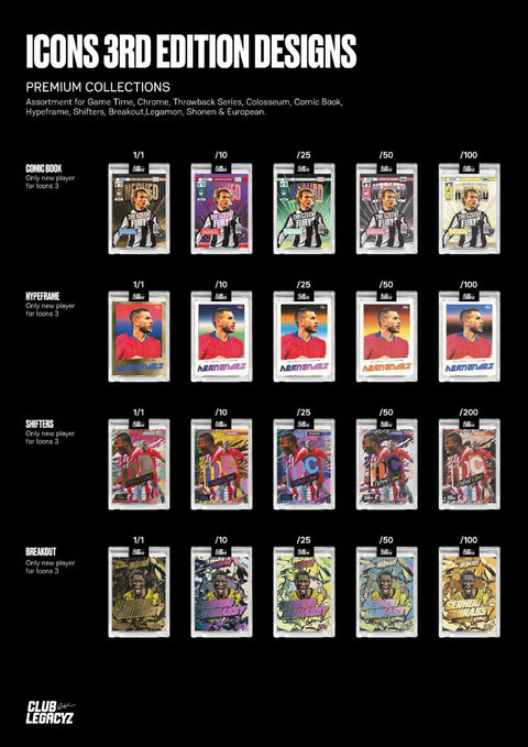 2026 Club Legacyz Icons Soccer Third Edition Hobby