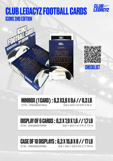 2025 Club Legacyz Icons Soccer Second Edition Hobby