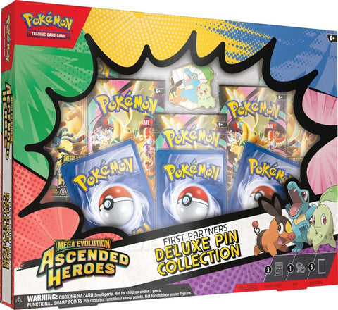 Pokemon Mega Evolution: Ascended Heroes First Partners Deluxe Pin Collection