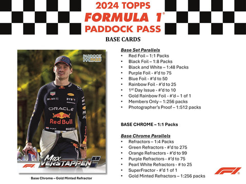 2024 Topps Paddock Pass F1 Formula 1 Hobby