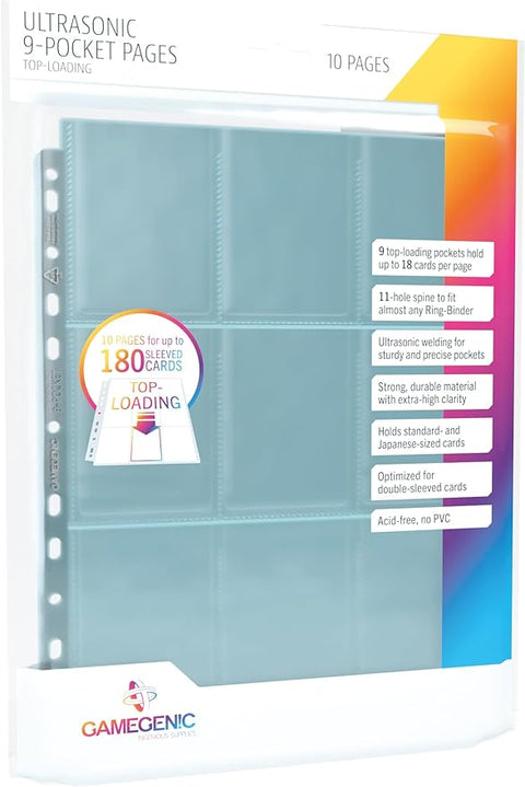 Gamegenic Ultrasonic 9-Pocket Toploading Pages (10 Ct.)