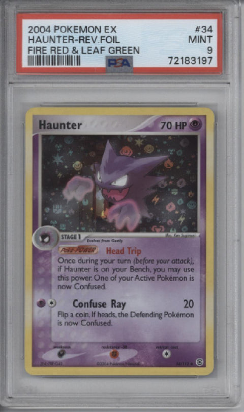 2004 Pokemon EX Haunter-Rev. Foil #34 Fire Red & Leaf Green PSA 9 Cert #72183197