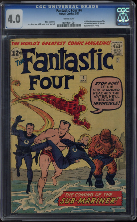 Fantastic Four #4 CGC 4.0 (W) *0149591001*