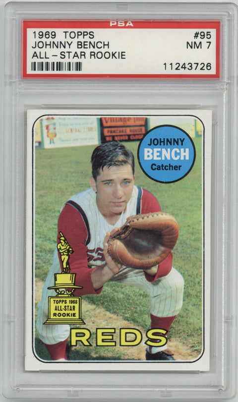 1969 Topps #95 Johnny Bench All Star Rookie PSA 7