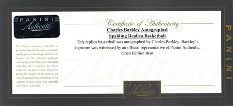Charles Barkley Signed Spalding Basketball Panini Authentic