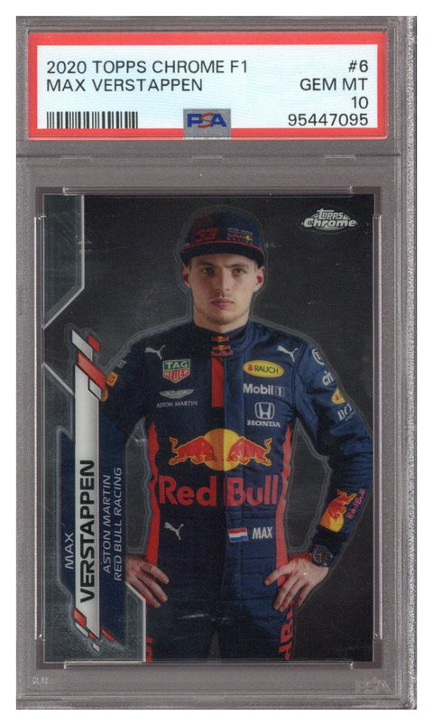 2020 Topps Chrome F1 Max Verstappen #6 PSA 10
