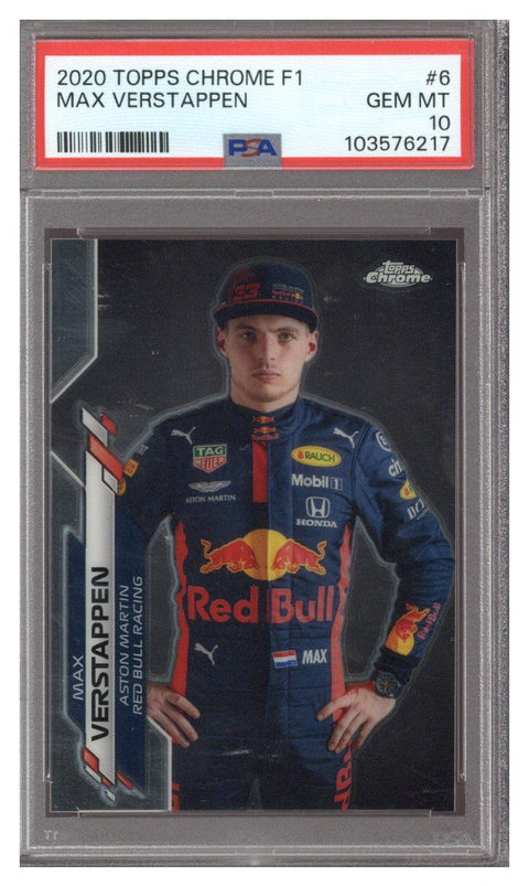 2020 Topps Chrome F1 Max Verstappen #6 PSA 10