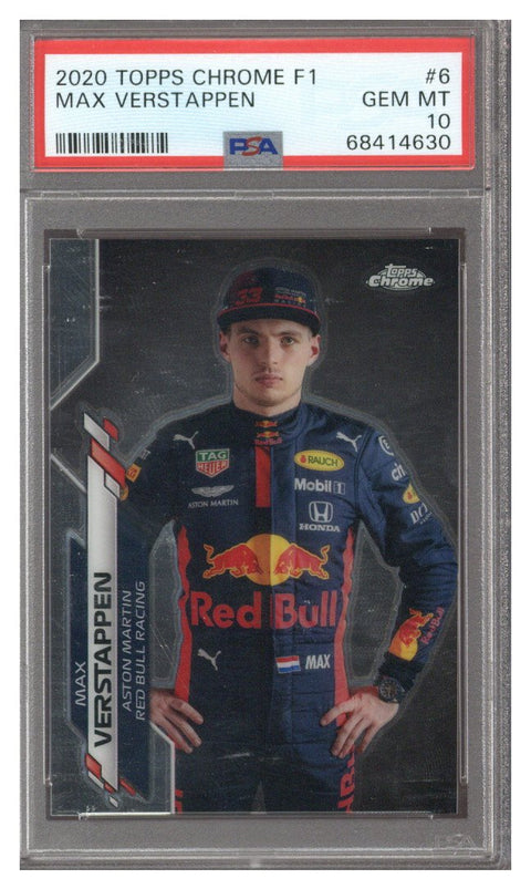 MAX VERSTAPPEN 2020 Topps Chrome F1 #6 PSA 10