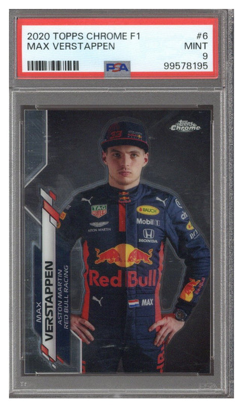 2020 TOPPS CHROME FORMULA 1 #6 MAX VERSTAPPEN PSA 9