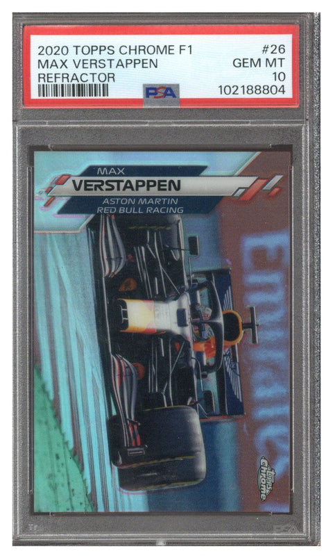 2020 Topps Chrome Refractor Max Verstappen PSA 10 #26
