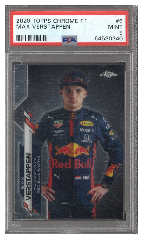 2020 TOPPS CHROME FORMULA 1 #6 MAX VERSTAPPEN PSA 9