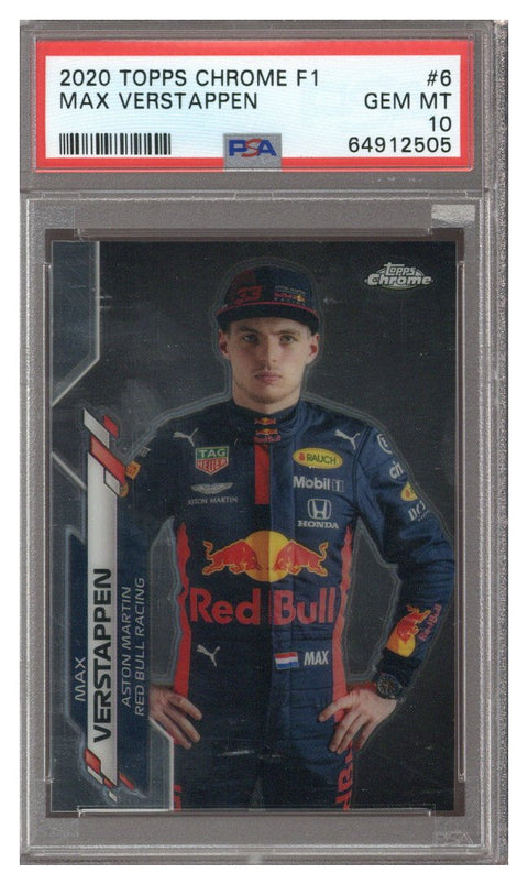 2020 Topps Chrome F1 Max Verstappen #6 PSA 10