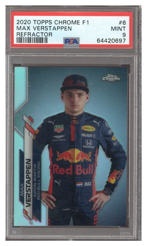2020 Topps Chrome F1 Max Verstappen Refractor PSA 9