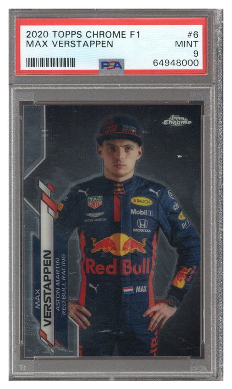 MAX VERSTAPPEN 2020 Topps Chrome F1 #6 PSA 9