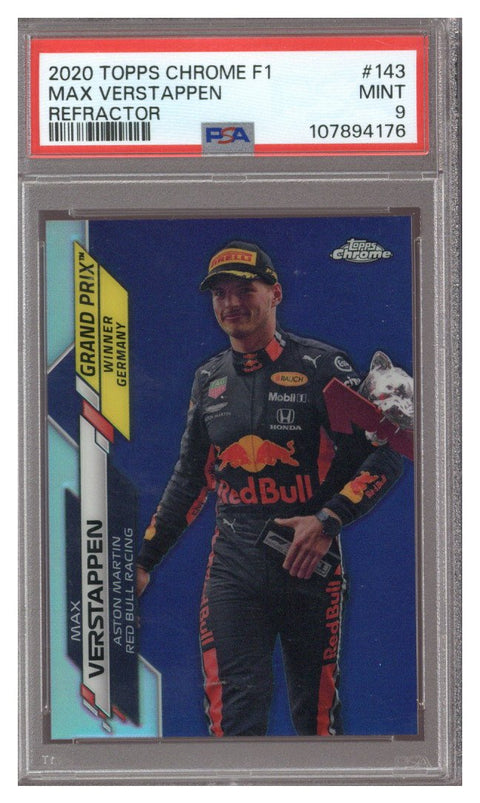 2020 TOPPS CHROME F1 MAX VERSTAPPEN #143 REFRACTOR PSA 9