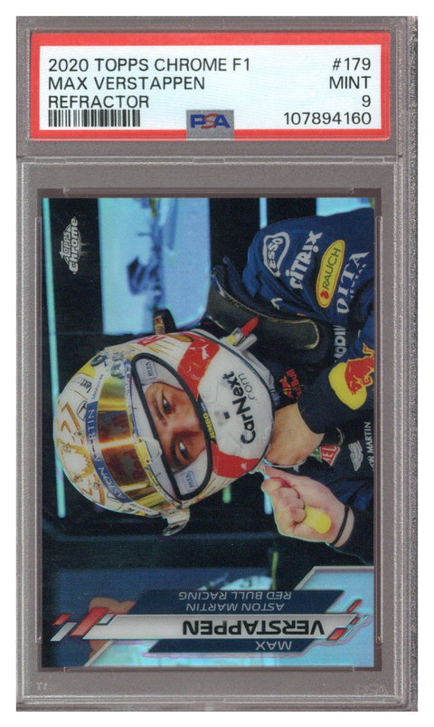 2020 TOPPS CHROME F1 MAX VERSTAPPEN #179 REFRACTOR PSA 9