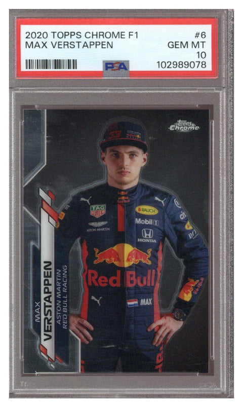 2020 TOPPS CHROME F1 MAX VERSTAPPEN #6 PSA 10