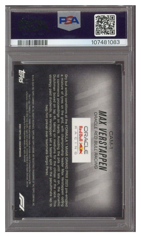 2024 Topps Chrome Sapphire F1 MAX VERSTAPPEN Camber Red 2/5 PSA 9
