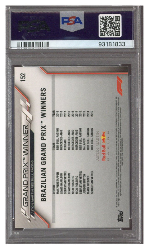 2020 Topps Chrome F1 Max Verstappen Sapphire Edition #152 PSA 10