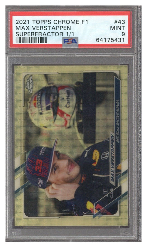 2021 Topps Chrome F1 Max Verstappen Superfractor 1/1 PSA 9 #43