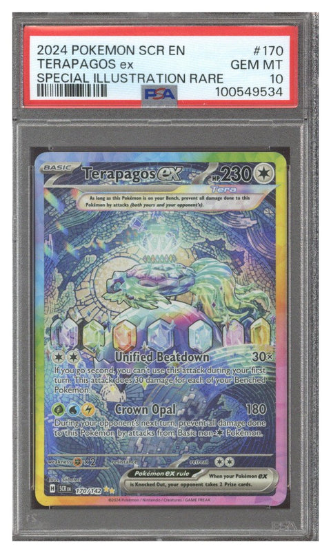 2024 Pokemon Scarlet and Violet Stellar Crown Special Illustration Rare Terapagos Ex #170 PSA 10