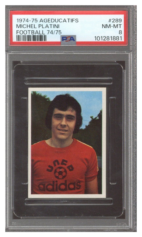 1974 Ageducatifs Soccer Michel Platini ROOKIE #289 PSA 8 NM-MT