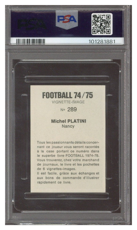 1974 Ageducatifs Soccer Michel Platini ROOKIE #289 PSA 8 NM-MT