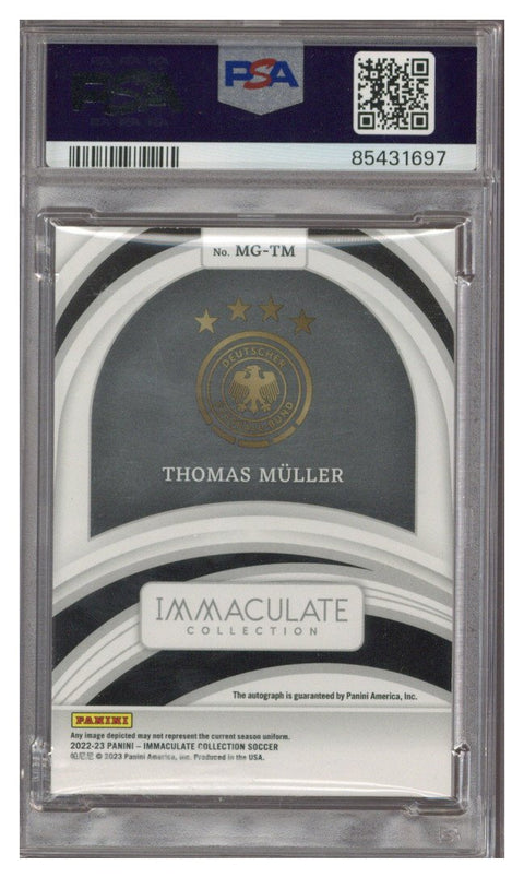 2022-23 Immaculate Thomas Muller Soccer Marks Of Greatness AUTO 18/25 PSA 9