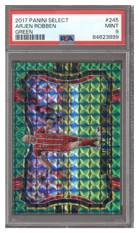 2017 Select Green Arjen Robben /5 #245 PSA 9 MINT