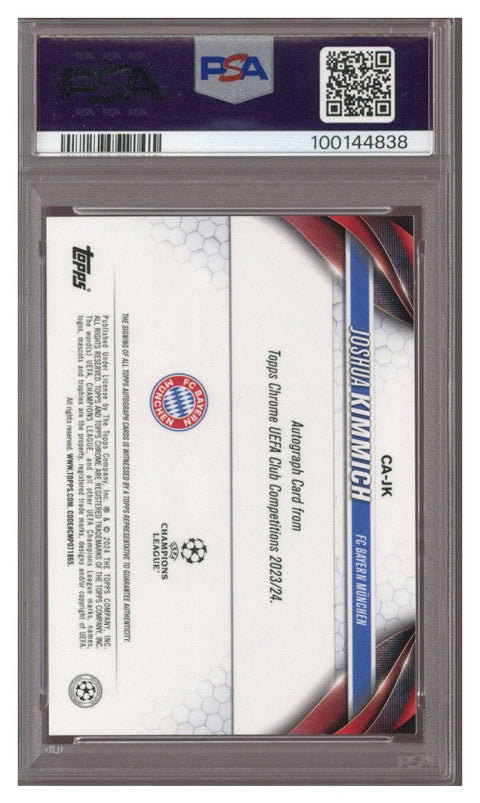2023 Topps Chrome Sapphire UEFA Joshua Kimmich Auto Red 5/5 PSA 9