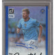 2022-23 Panini Donruss Kevin De Bruyne Blue Prizm Auto 36/49 PSA 10