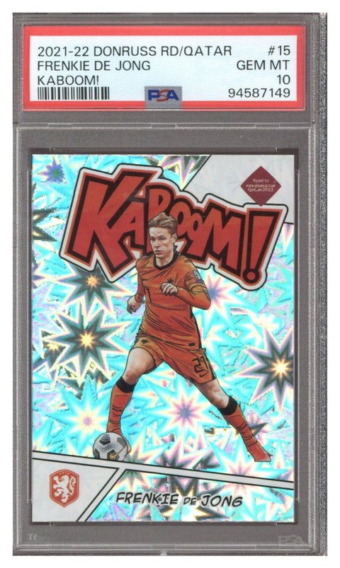 2021 Donruss Frenkie de Jong Kaboom SSP #15 PSA 10