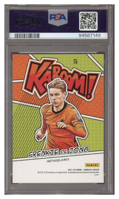 2021 Donruss Frenkie de Jong Kaboom SSP #15 PSA 10