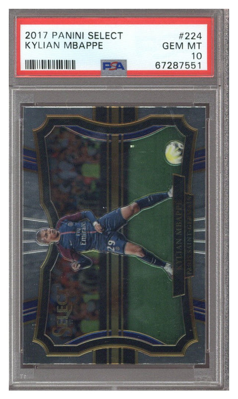 2017 Select Soccer Kylian Mbappe ROOKIE #224 PSA 10 GEM MINT
