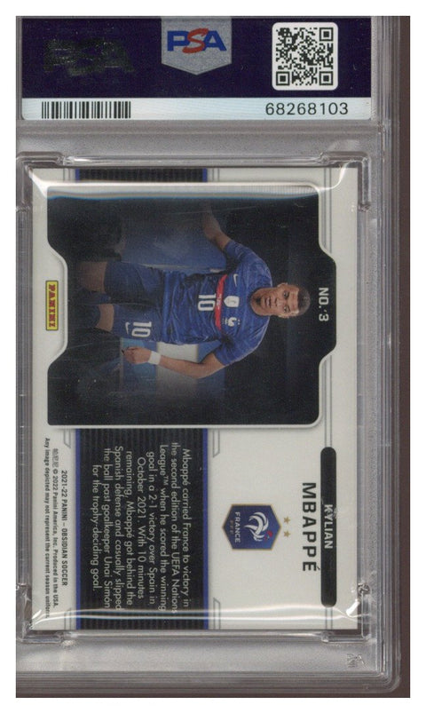 21/22 Obsidian Kylian Mbappe Black Color Blast PSA 9 *68268103*