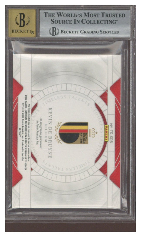 2022 National Treasures Timeless Talents Kevin De Bruyne AUTO /99 #TS-KDB BGS 9