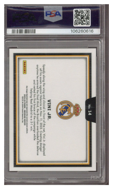 2023 PANINI OBSIDIAN BLACK COLOR BLAST #14 VINI JR. PSA 10