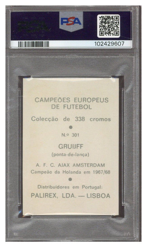 1968 Palirex Campeoes Europeus De Futebol Johan Cruyff ROOKIE #301 PSA 6 EXMT