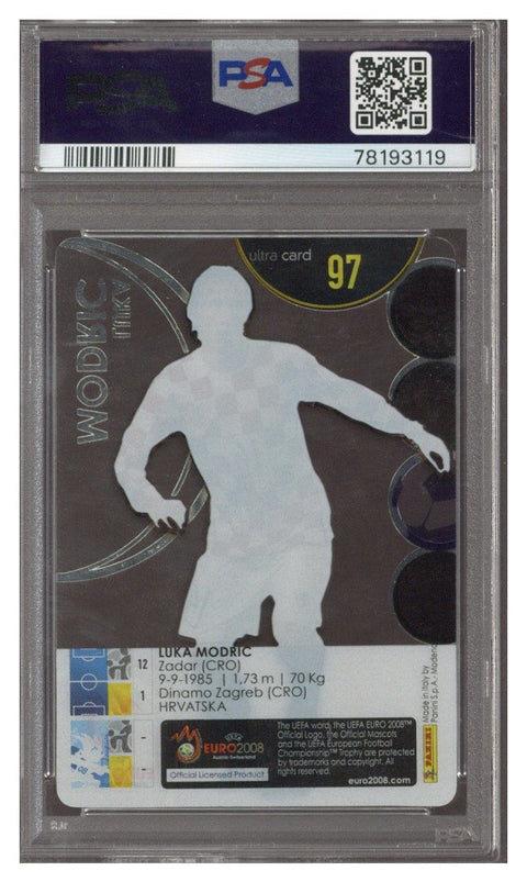 2008 Panini UEFA Euro Austria-Switzerland Luka Modric ROOKIE #97 PSA 9 MINT