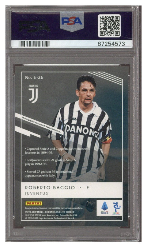 2019 Chronicles Roberto Baggio Elite Auto #E-26 PSA 9