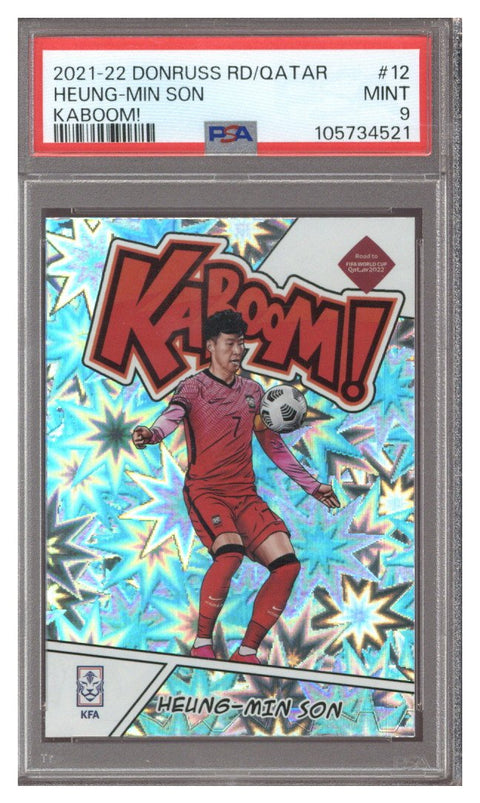 2021 Donruss Road To Qatar Kaboom! Heung-Min Son #12 PSA 9 MINT