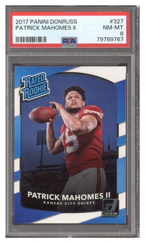 2017 Donruss Patrick Mahomes PSA 8