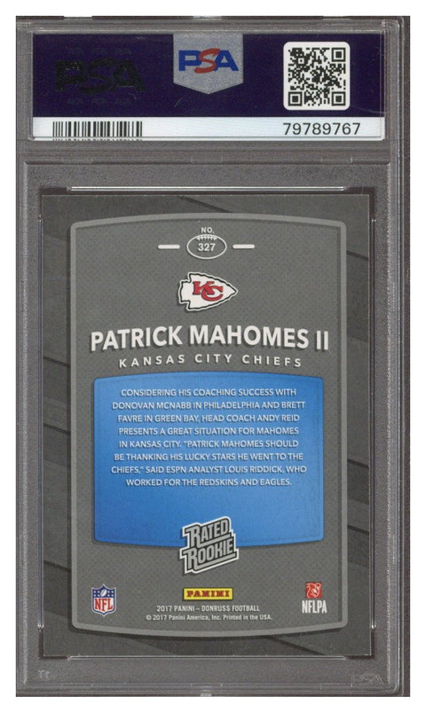 2017 Donruss Patrick Mahomes PSA 8