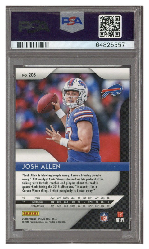 2018 Panini Prizm Josh Allen #205 RC PSA 10