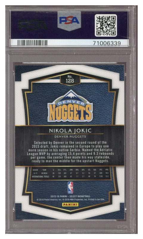 2015/16 Panini Select Nikola Jokic Rookie PSA 10