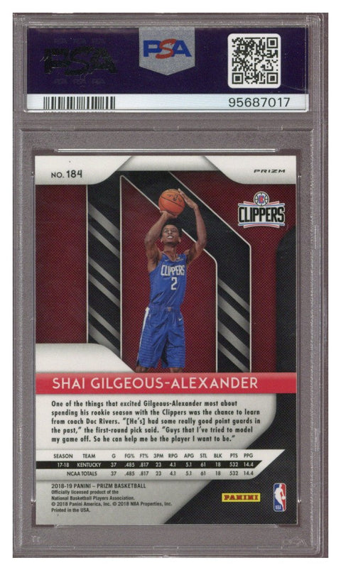 2018/19 Prizm Shai Gilgeous Alexander Silver PSA 9